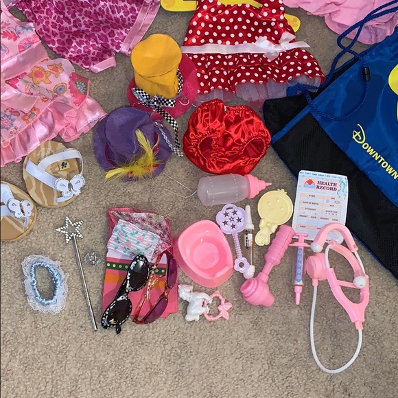 Lot of Build a Bear Clothes and accessories.